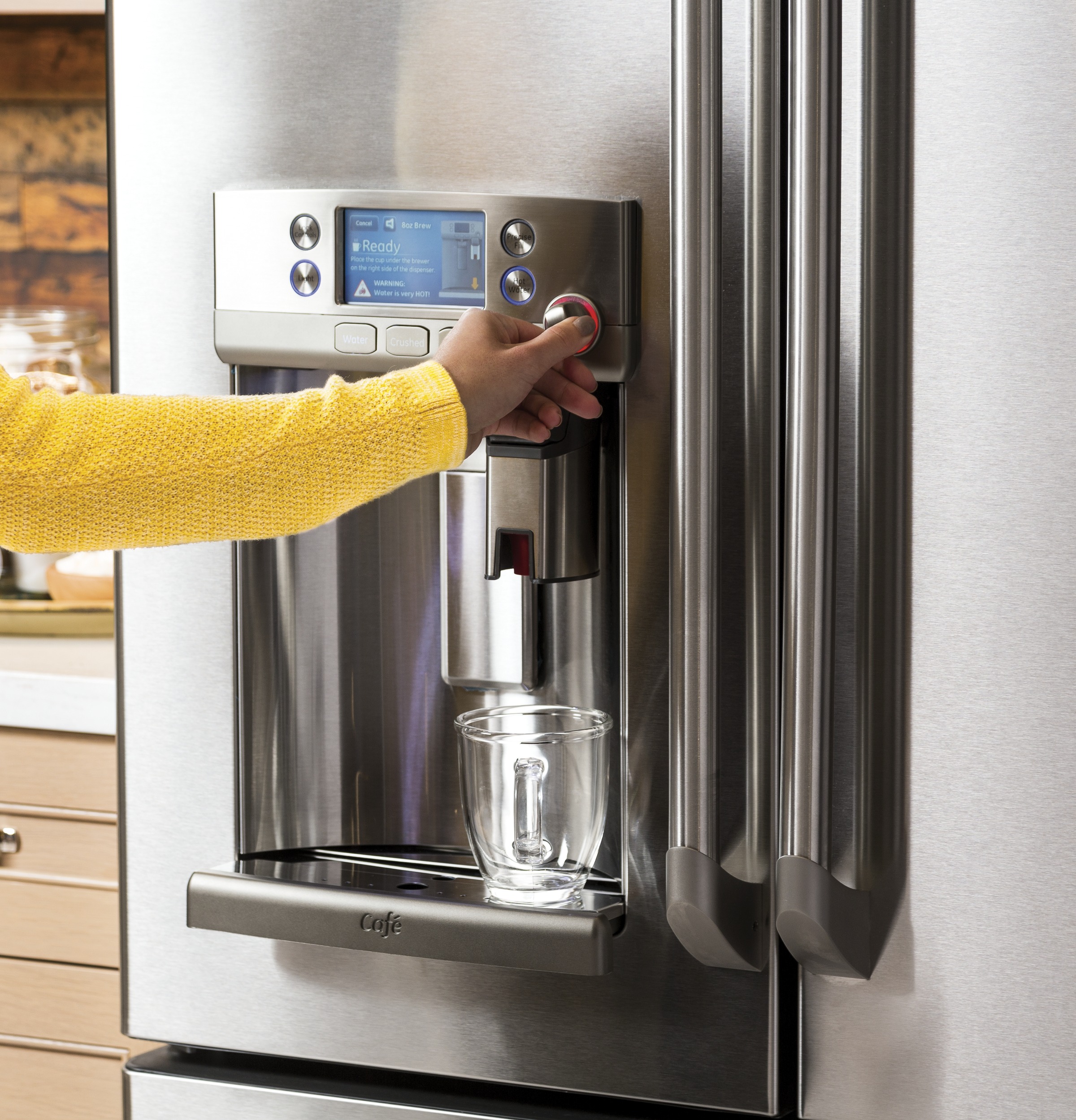 GE Cafe™ Series Refrigerator with Keurig® KCup® Brewing System Now